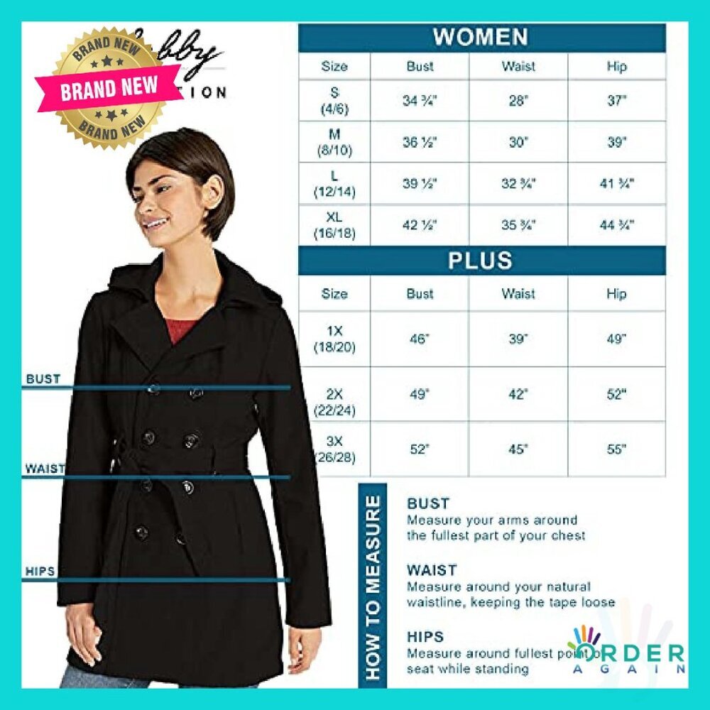 Soft Shell Trench Coat Detachable Hood Classic Elegant Chic Versatile Fall - Picture 6 of 7